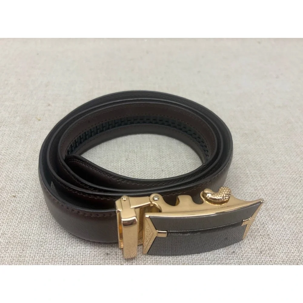 Mio Marino Burgundy Genuine Leather Belt‎ Mens Size 38 Gunmetal Buckle Excellent
